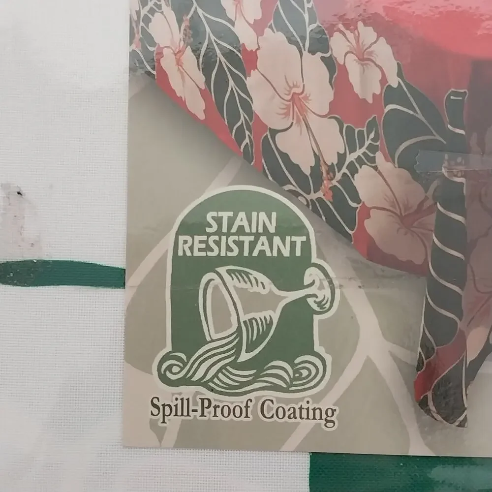 Kauhale Living Hawaiian Hibiscus Floral Tablecloth Red Green White 60